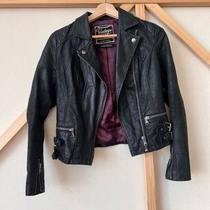 New Look vintage style real leather jacket